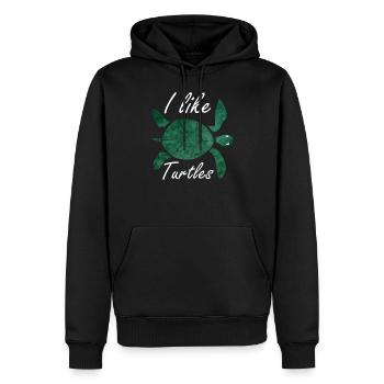 Turtles turtle - Men’s Premium Organic Hoodie - black - Front - Nico (187cm)
