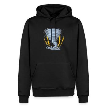 Cyclone Catastrophe naturelle Tornado Ouragan - Sweat à capuche Premium bio Homme - noir - Devant - Nico (187cm)