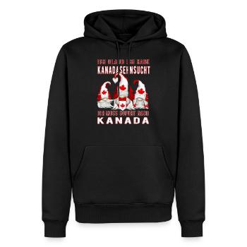 Kanada Gnomies lustiger kanada -Spruch - Männer Premium Bio Hoodie - Schwarz - Vorne - Nico (187cm)