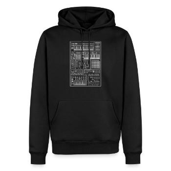 Synthétiseurs pour musicien dj de musique électronique - Sweat à capuche Premium bio Homme - noir - Devant - Nico (187cm)