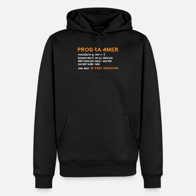 Programmer sind Zauberer - Männer Premium Bio Hoodie - Schwarz