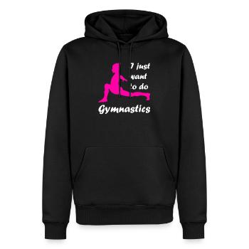 Gymnaste handstand gymnastique - Sweat à capuche Premium bio Homme - noir - Devant - Nico (187cm)