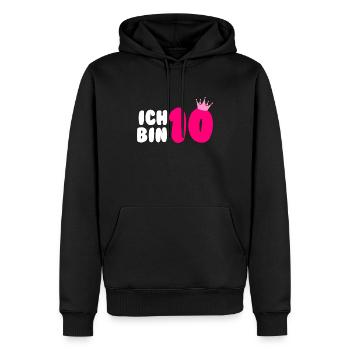 Mädchen Ich bin 10 Jahre alt 10. Geburtstag - Männer Premium Bio Hoodie - Schwarz - Vorne - Nico (187cm)
