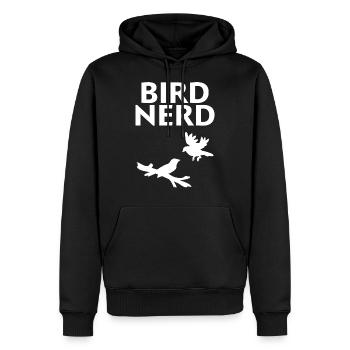 Bird Nerd - Männer Premium Bio Hoodie - Schwarz - Vorne - Nico (187cm)