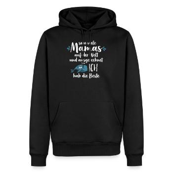 So viele Mamas auf der Welt Muttertag Geschenk - Männer Premium Bio Hoodie - Schwarz - Vorne - Nico (187cm)