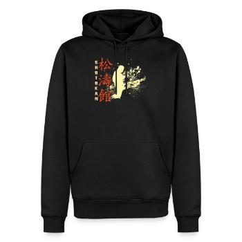 Shotokan - Sweat à capuche Premium bio Homme - noir - Devant - Nico (187cm)