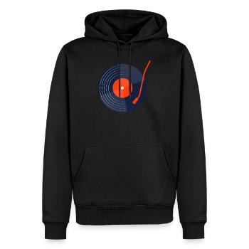 Retro Vinyl Vintage Schallplatte - Männer Premium Bio Hoodie - Schwarz - Vorne - Nico (187cm)