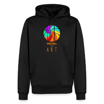 Basket - This is an Art - Court Varsity Art - Sweat à capuche Premium bio Homme - noir - Devant - Nico (187cm)