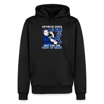 Disability Movement and Awareness Support For Mom - Sweat à capuche Premium bio Homme - noir - Devant - Nico (187cm)