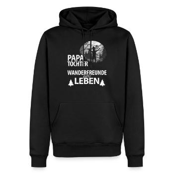 Papa Tochter Wanderfreunde fürs leben Vatertag - Männer Premium Bio Hoodie - Schwarz - Vorne - Nico (187cm)