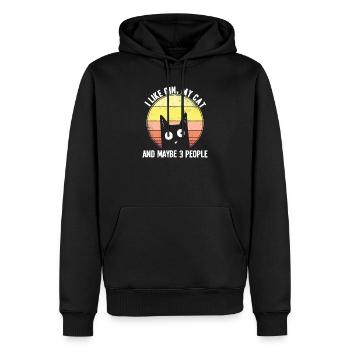 Gin - Gin Cocktail Gin Drinker Funny Gift Shirt - Sweat à capuche Premium bio Homme - noir - Devant - Nico (187cm)