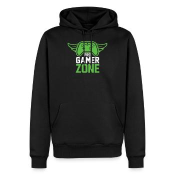 Gamer Gamer Manette T-shirt - Sweat à capuche Premium bio Homme - noir - Devant - Nico (187cm)