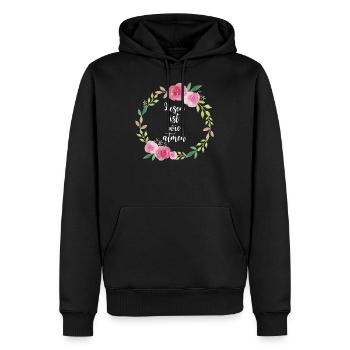 Lesen ist wie atmen - cooler Bücher Spruch Schule - Männer Premium Bio Hoodie - Schwarz - Vorne - Nico (187cm)