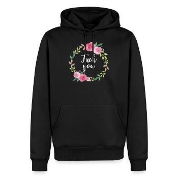 Fuck you - Sarcasmes Provocation Cool - Sweat à capuche Premium bio Homme - noir - Devant - Nico (187cm)