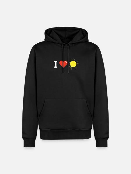 Sommer Liebe - Männer Premium Bio Hoodie - Schwarz
