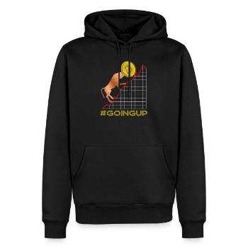 Bitcoin - Bull Going Up - NYSE - Men’s Premium Organic Hoodie - black - Front - Nico (187cm)
