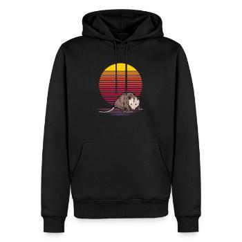 Vapeur d’opossum - Sweat à capuche Premium bio Homme - noir - Devant - Nico (187cm)