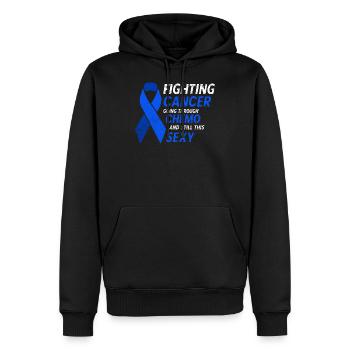 Lutte contre le cancer et encore ce cancer du côlon sexy - Sweat à capuche Premium bio Homme - noir - Devant - Nico (187cm)