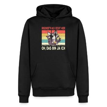 Lustige Waschbär Sprüche Retro Waschbären Raccoon - Männer Premium Bio Hoodie - Schwarz - Vorne - Nico (187cm)