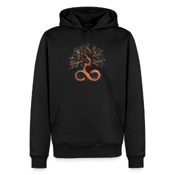 Tree of Life - Infinity Spiral - Men’s Premium Organic Hoodie - black - Front - Nico (187cm)