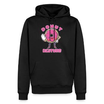 Funny Donut Disturb - Candy And Sweets Lover - - Sweat à capuche Premium bio Homme - noir - Devant - Nico (187cm)