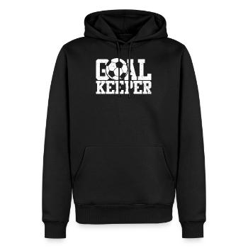 Football - Gardien de but - Sweat à capuche Premium bio Homme - noir - Devant - Nico (187cm)