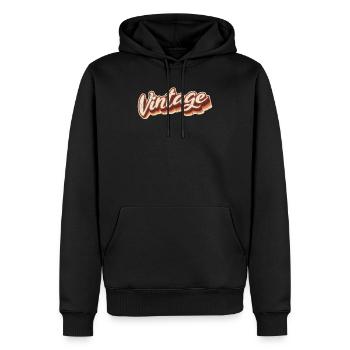 Vintage - Sweat à capuche Premium bio Homme - noir - Devant - Nico (187cm)