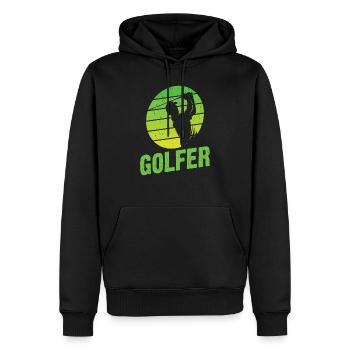 Golf golf golf golf cadeau - Sweat à capuche Premium bio Homme - noir - Devant - Nico (187cm)