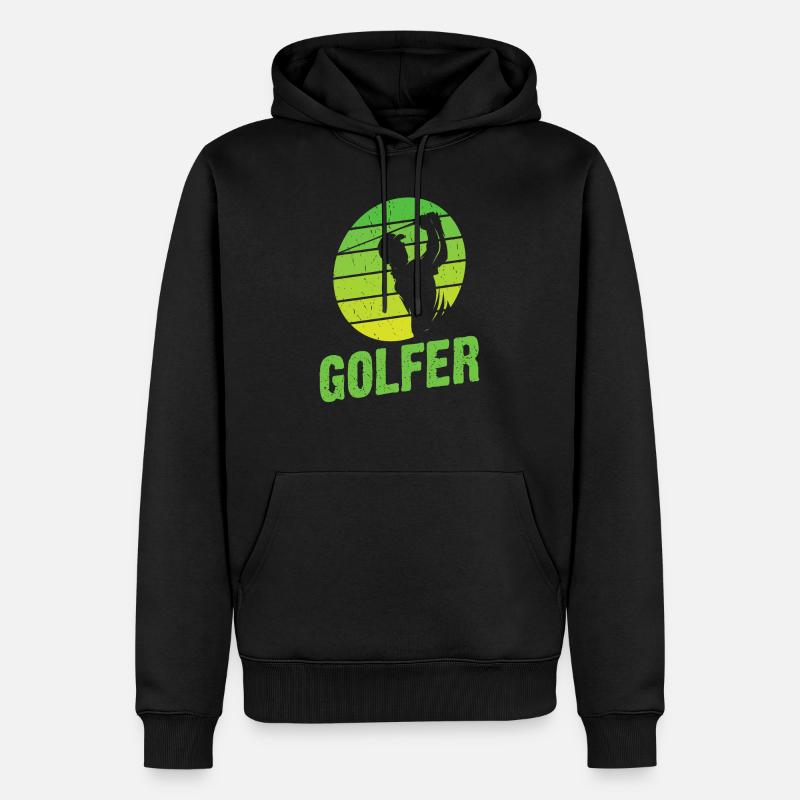 Golf golf golf golf cadeau - Sweat à capuche Premium bio Homme - noir