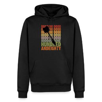 Dart - Sweat à capuche Premium bio Homme - noir - Devant - Nico (187cm)