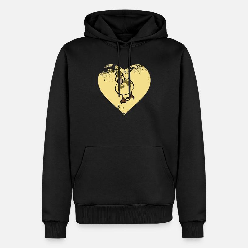 Ente Entchen Quak - Männer Premium Bio Hoodie - Schwarz
