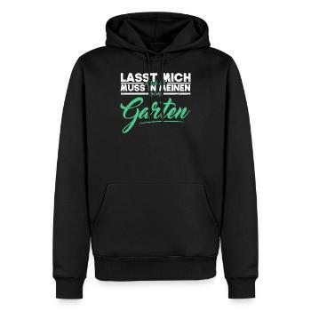lasst mich durch ich muss in meinen garten gärtner - Männer Premium Bio Hoodie - Schwarz - Vorne - Nico (187cm)
