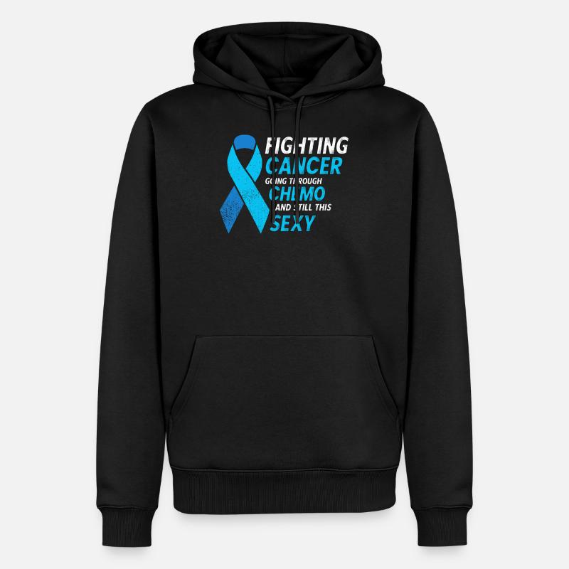 Bekämpfung des Bewusstseins für Prostatakrebs - Männer Premium Bio Hoodie - Schwarz