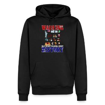 Geschichte Warnung Geschichtslehrer für Geschichts - Männer Premium Bio Hoodie - Schwarz - Vorne - Nico (187cm)