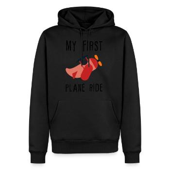 My First Plane Ride 4 - Männer Premium Bio Hoodie - Schwarz - Vorne - Nico (187cm)