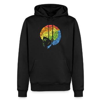 La vie embrasse la neurodiversité du cerveau TDAH-Bewu - Sweat à capuche Premium bio Homme - noir - Devant - Nico (187cm)