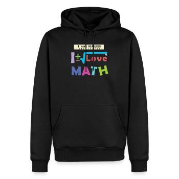 Mathe Liebe - Männer Premium Bio Hoodie - Schwarz - Vorne - Nico (187cm)