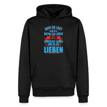 Notfallsanitäter Geschenk Notarzt Krankenwagen - Männer Premium Bio Hoodie - Schwarz - Vorne - Nico (187cm)