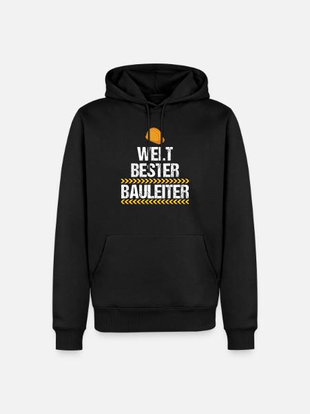 Welt bester Bauleiter - Männer Premium Bio Hoodie - Schwarz