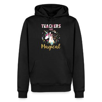Lehrer sind magisch - Männer Premium Bio Hoodie - Schwarz - Vorne - Nico (187cm)