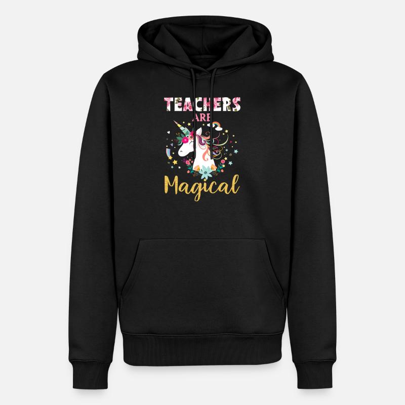 Les enseignants sont magiques - Sweat à capuche Premium bio Homme - noir