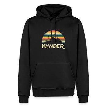 Wander Woman Wandern - Männer Premium Bio Hoodie - Schwarz - Vorne - Nico (187cm)