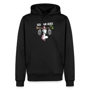 Einhorn Fledermaus Märchen Be Different - Männer Premium Bio Hoodie - Schwarz - Vorne - Nico (187cm)