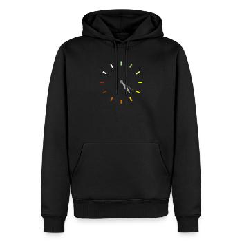 Clock Time Marijuana Stoner - Männer Premium Bio Hoodie - Schwarz - Vorne - Nico (187cm)