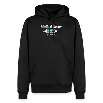 Medical Doctor Loading Funny Doctor - Männer Premium Bio Hoodie - Schwarz - Vorne - Nico (187cm)