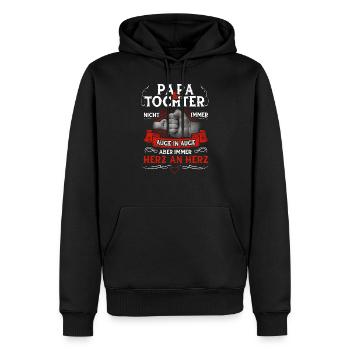 Papa Und Tochter Partnerlook Vater Vatertag - Männer Premium Bio Hoodie - Schwarz - Vorne - Nico (187cm)