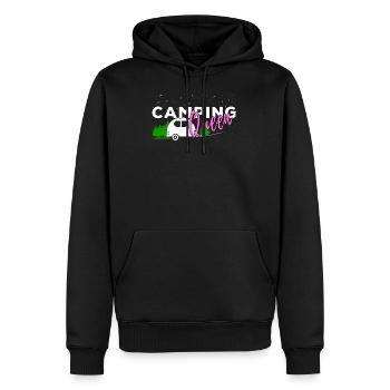 Lustige Camping Sprüche Camping Queen Outdoor - Männer Premium Bio Hoodie - Schwarz - Vorne - Nico (187cm)