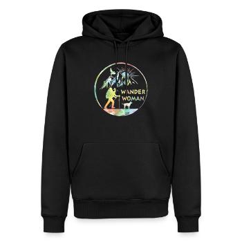 Randonner Woman Randonnée - Sweat à capuche Premium bio Homme - noir - Devant - Nico (187cm)