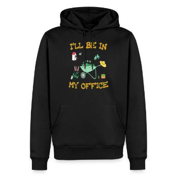 Jardin jardin jardinier Jardinage - Sweat à capuche Premium bio Homme - noir - Devant - Nico (187cm)