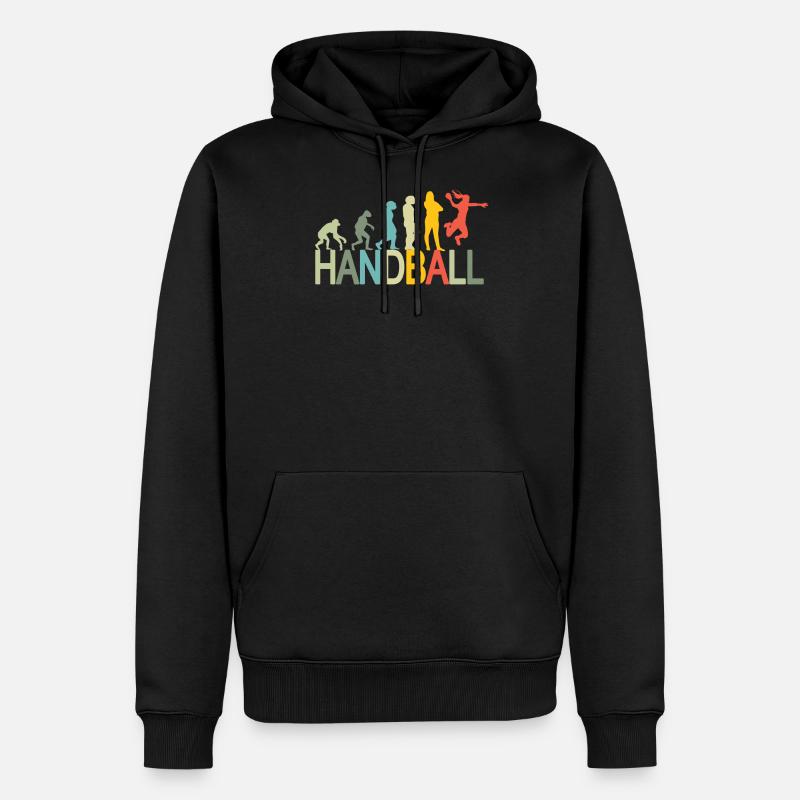 Lstige Handball Design Evolution - Sweat à capuche Premium bio Homme - noir